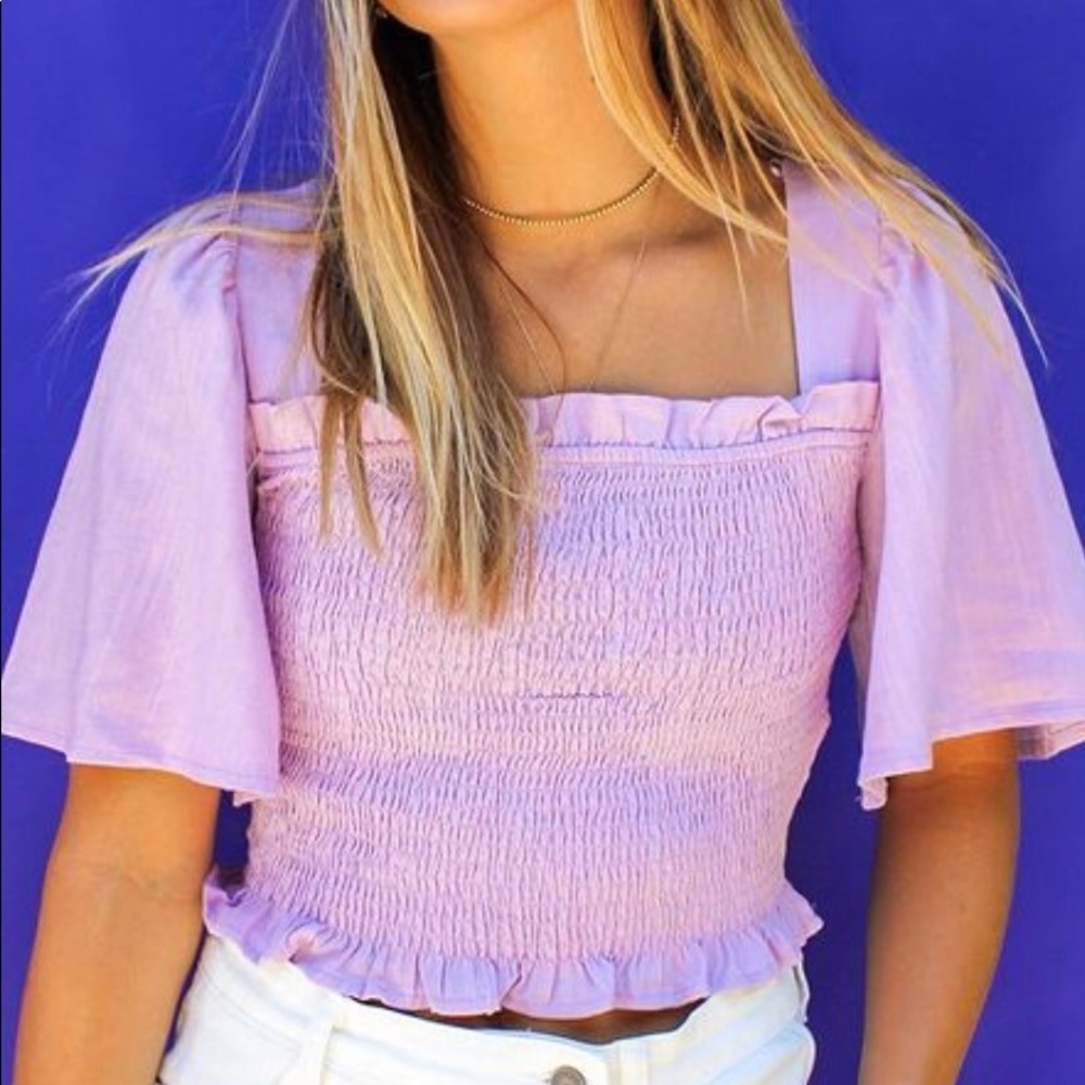 Crescent Purple Top